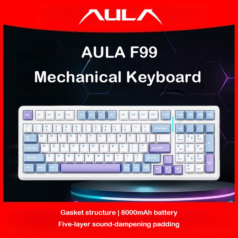 Gaming Keyboard Nearby - AULA F99 Mechanische Tastatur, Dreifachmodus, 2,4G,